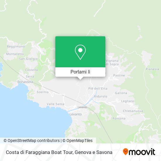 Mappa Costa di Faraggiana Boat Tour