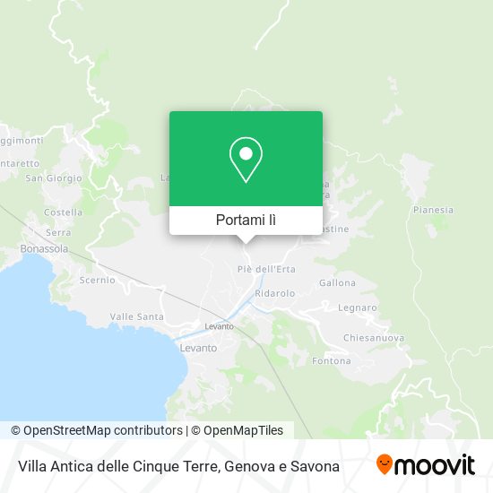 Mappa Villa Antica delle Cinque Terre