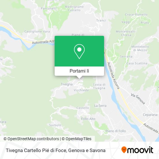 Mappa Tivegna Cartello Pié di Foce