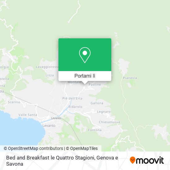 Mappa Bed and Breakfast le Quattro Stagioni