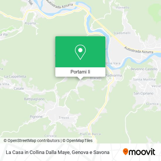 Mappa La Casa in Collina Dalla Maye