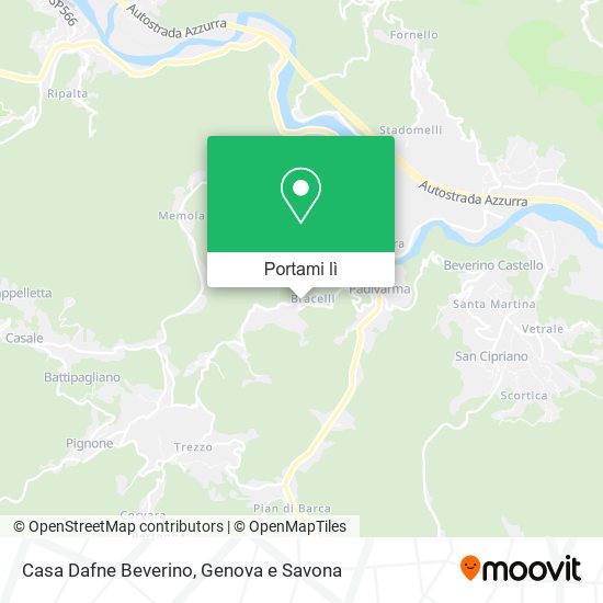 Mappa Casa Dafne Beverino
