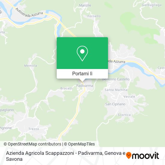 Mappa Azienda Agricola Scappazzoni - Padivarma