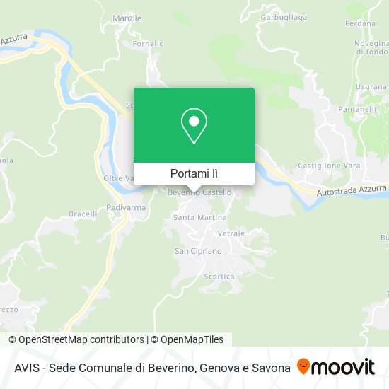 Mappa AVIS - Sede Comunale di Beverino