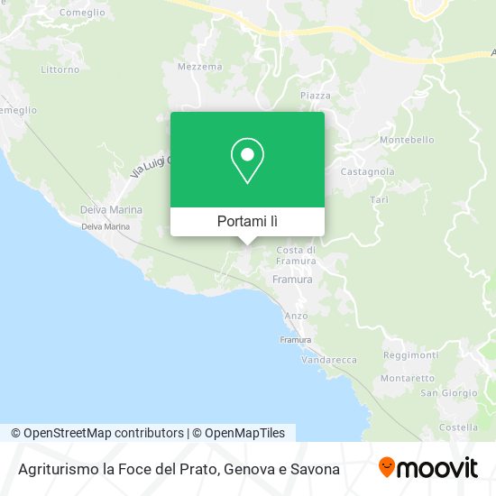 Mappa Agriturismo la Foce del Prato