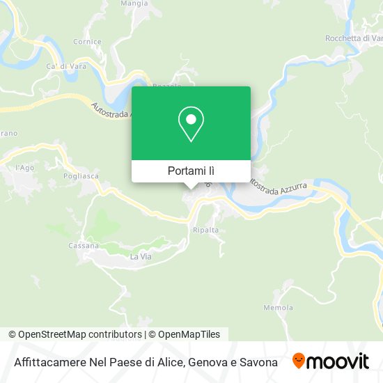 Mappa Affittacamere Nel Paese di Alice