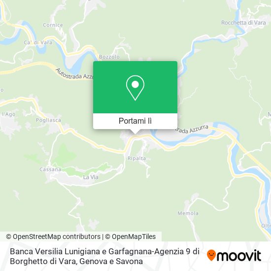 Mappa Banca Versilia Lunigiana e Garfagnana-Agenzia 9 di Borghetto di Vara