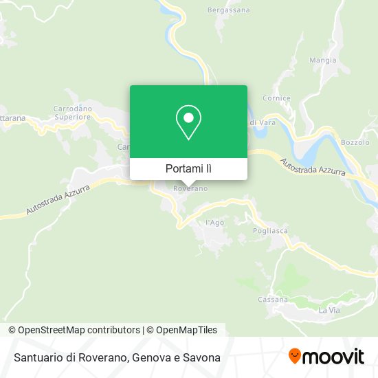 Mappa Santuario di Roverano