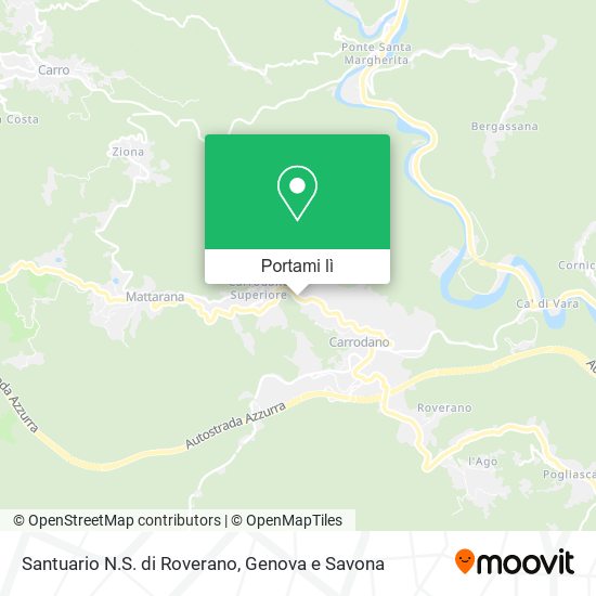 Mappa Santuario N.S. di Roverano