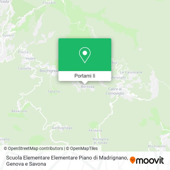 Mappa Scuola Elementare Elementare Piano di Madrignano