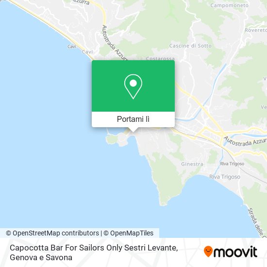 Mappa Capocotta Bar For Sailors Only Sestri Levante