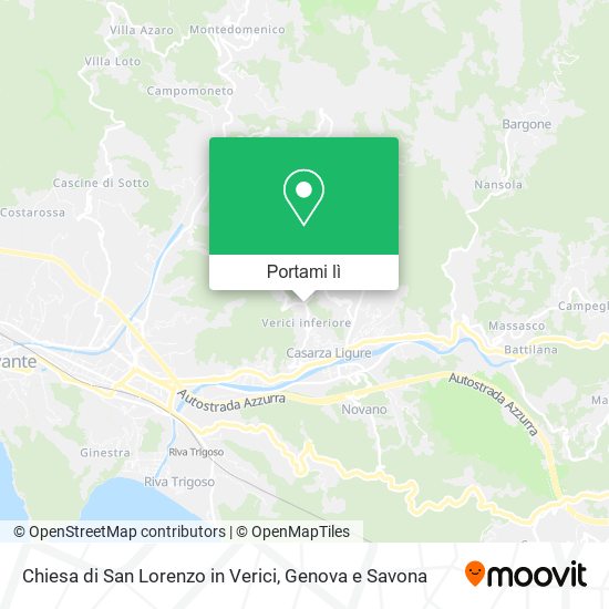 Mappa Chiesa di San Lorenzo in Verici