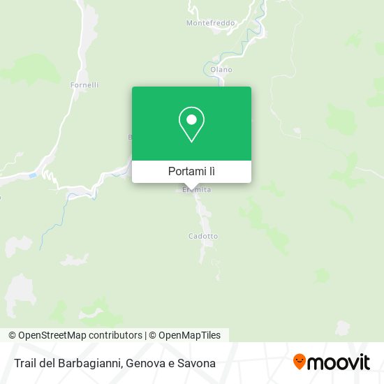 Mappa Trail del Barbagianni