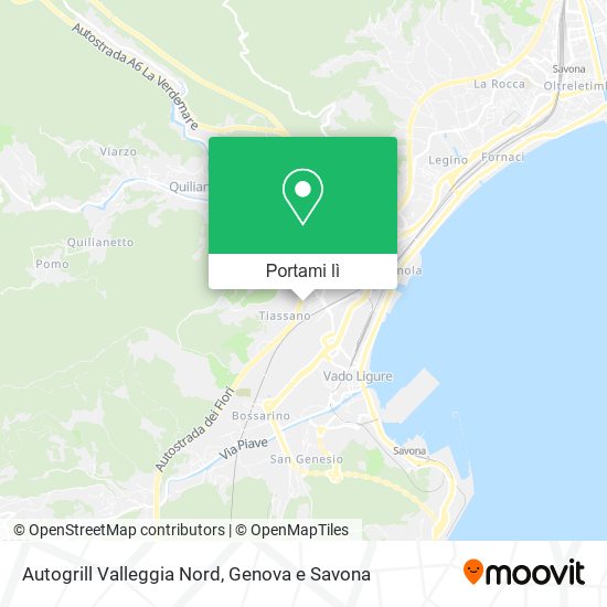 Mappa Autogrill Valleggia Nord