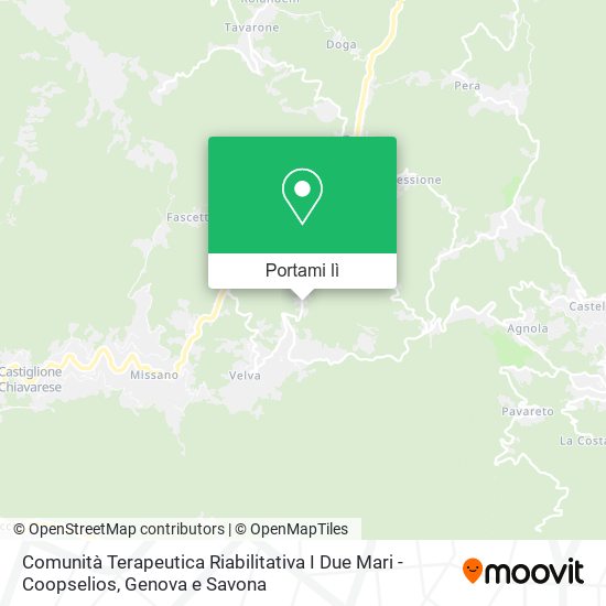 Mappa Comunità Terapeutica Riabilitativa I Due Mari - Coopselios