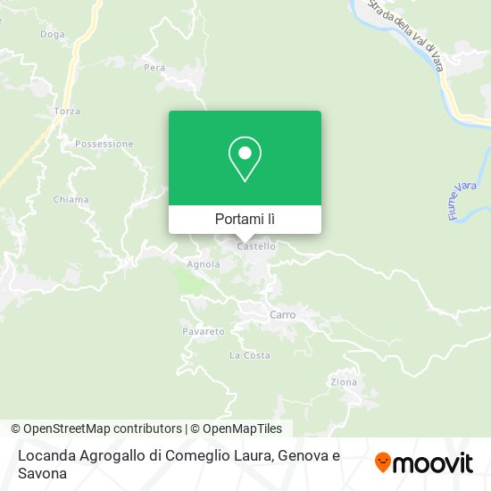 Mappa Locanda Agrogallo di Comeglio Laura