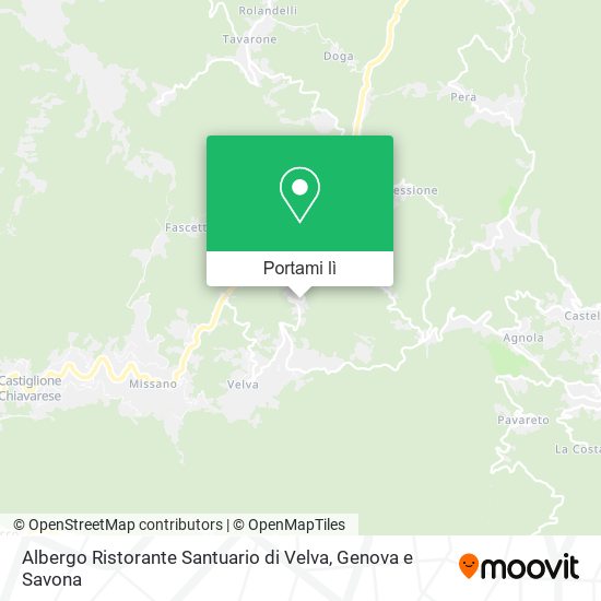 Mappa Albergo Ristorante Santuario di Velva