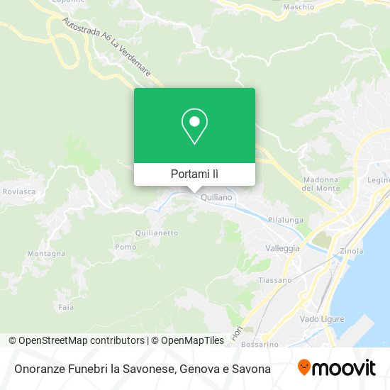 Mappa Onoranze Funebri la Savonese