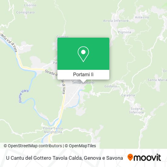 Mappa U Cantu del Gottero Tavola Calda