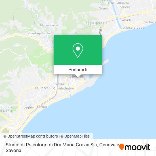 Mappa Studio di Psicologo di Dra Maria Grazia Siri