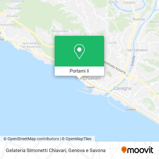 Mappa Gelateria Simonetti Chiavari