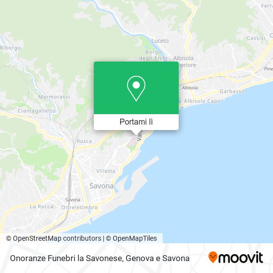 Mappa Onoranze Funebri la Savonese