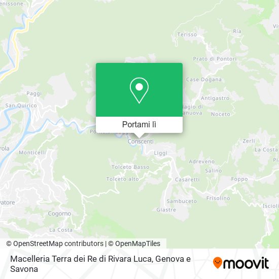 Mappa Macelleria Terra dei Re di Rivara Luca