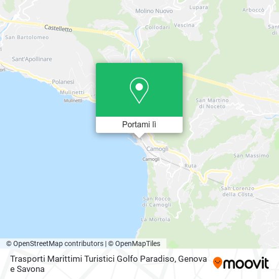 Mappa Trasporti Marittimi Turistici Golfo Paradiso