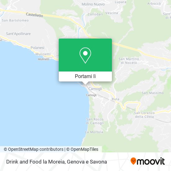 Mappa Drink and Food la Moreia