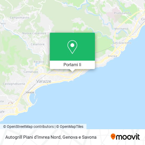 Mappa Autogrill Piani d'Invrea Nord