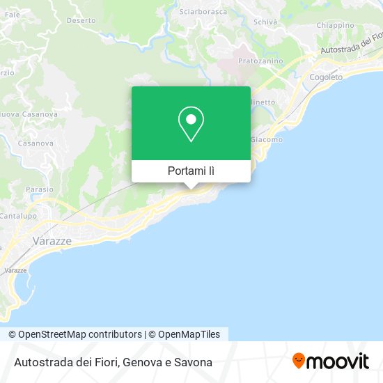 Mappa Autostrada dei Fiori