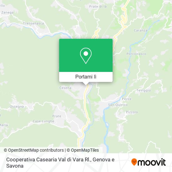 Mappa Cooperativa Casearia Val di Vara Rl.
