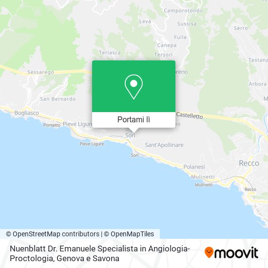 Mappa Nuenblatt Dr. Emanuele Specialista in Angiologia-Proctologia