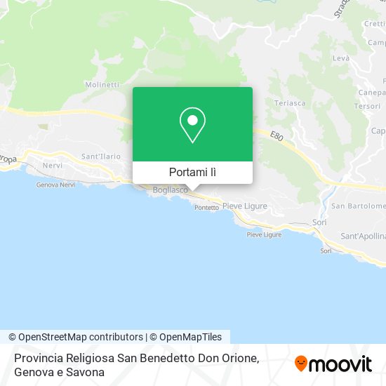 Mappa Provincia Religiosa San Benedetto Don Orione