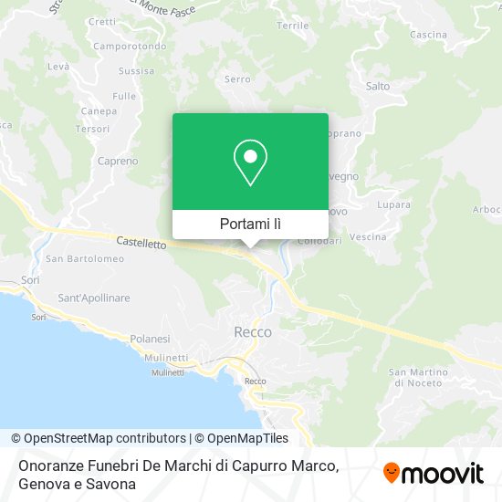 Mappa Onoranze Funebri De Marchi di Capurro Marco