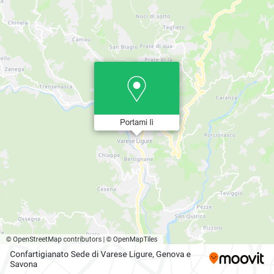 Mappa Confartigianato Sede di Varese Ligure