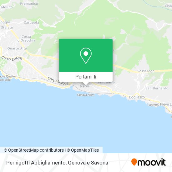 Mappa Pernigotti Abbigliamento