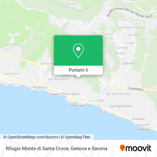 Mappa Rifugio Monte di Santa Croce