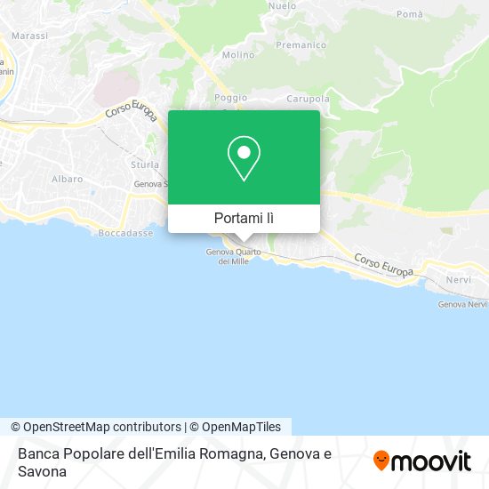 Mappa Banca Popolare dell'Emilia Romagna
