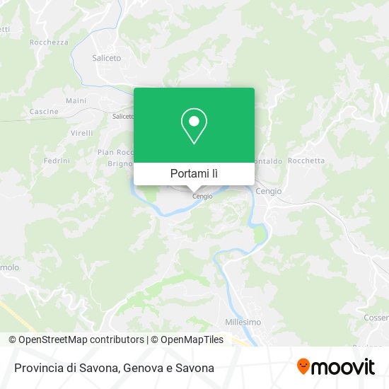 Mappa Provincia di Savona