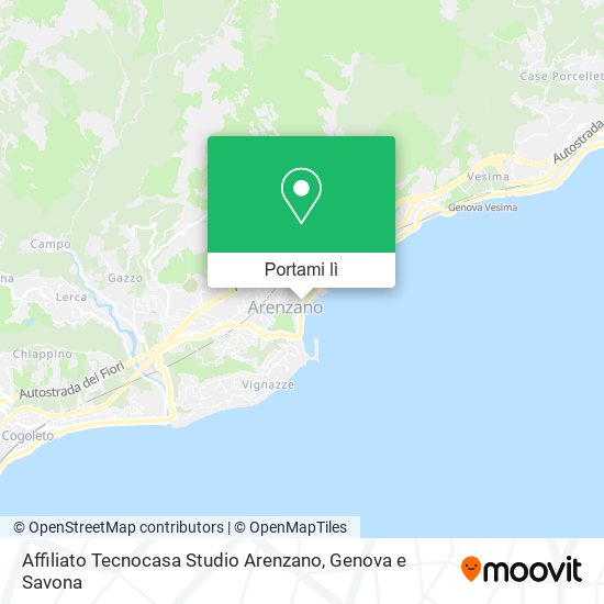 Mappa Affiliato Tecnocasa Studio Arenzano