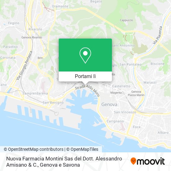 Mappa Nuova Farmacia Montini Sas del Dott. Alessandro Amisano & C.