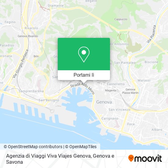 Mappa Agenzia di Viaggi Viva Viajes Genova