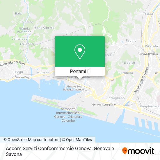 Mappa Ascom Servizi Confcommercio Genova