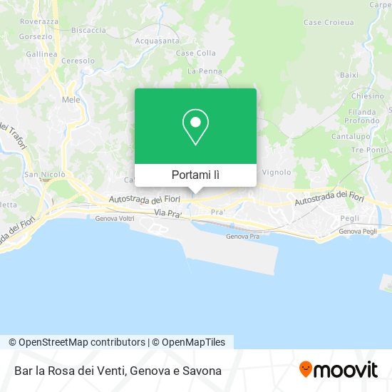 Mappa Bar la Rosa dei Venti