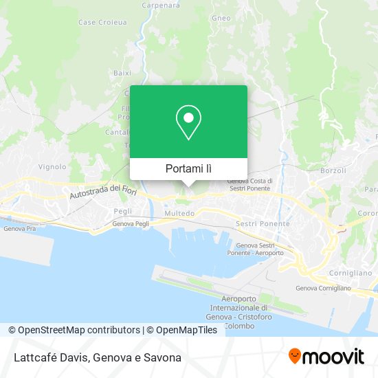 Mappa Lattcafé Davis