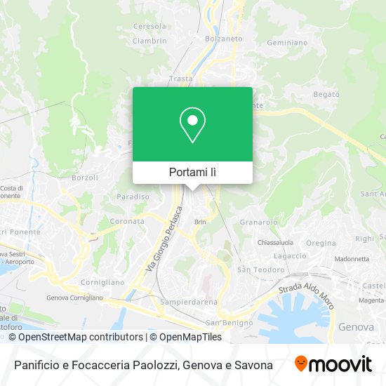 Mappa Panificio e Focacceria Paolozzi