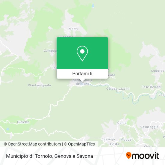 Mappa Municipio di Tornolo
