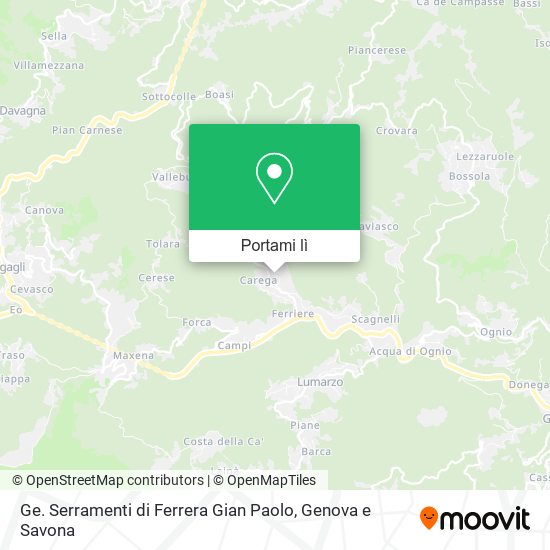 Mappa Ge. Serramenti di Ferrera Gian Paolo