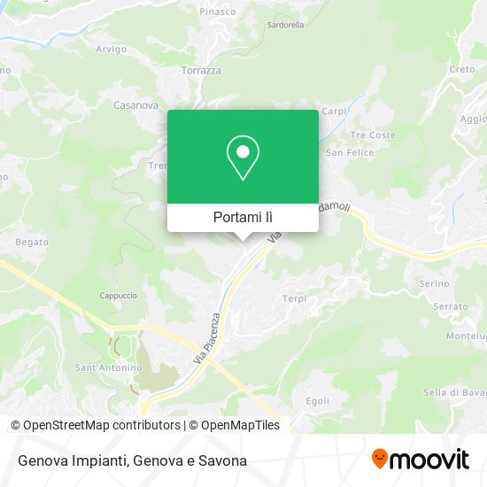 Mappa Genova Impianti